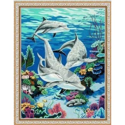 wholesales diy oil painting seascape fish photo design canvas oil painting by numbers yiwu painting factory