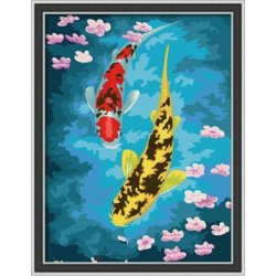 G050 fisch-design acryl leinwand malerei großhandel diy malen mit Zahlen