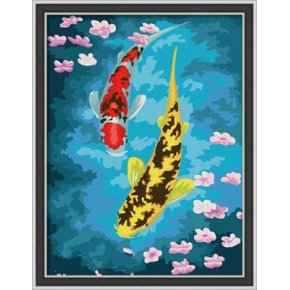 G050 fisch-design acryl leinwand malerei großhandel diy malen mit Zahlen
