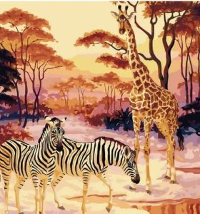 Ventas al por mayor pintura por números de la naturaleza de fotos de animales de pintura de paisaje en la lona pintura digital