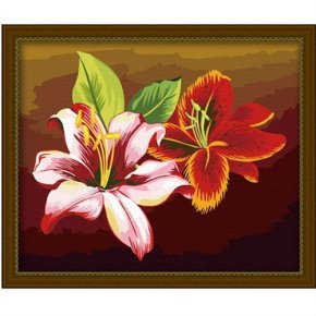 blume diy Öl malen nach zahlen auf leinwand