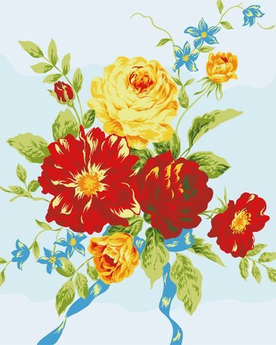 wholesales oil painting flower picture diy painting by numbers on canvas yiwu factory paint boy brand
