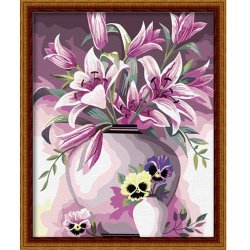 g073 blume und vase bildgestaltung malerei auf leinwand großhandel malen mit zahlen