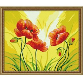 Ventas al por mayor diy pintura con números G076 diseño flor pintura en la lona handmaded pintura