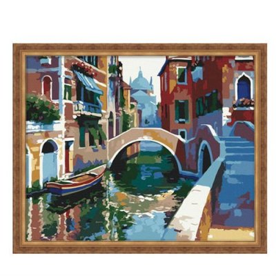 G081 city landscape oil painting by numbers wholesales paint with numbers
