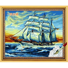 großhandel diy malen nach zahlen seascape leinwand Ölgemälde g077