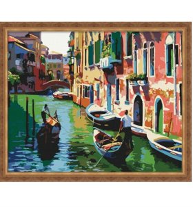 wholesales painting with numbers G086 city landscape oil painting on canvas