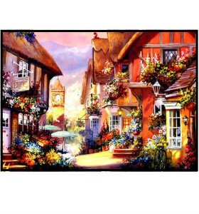 oil painting beginner kit-canvas oil painting set-landscape painitng wholesales diy painting by numbers