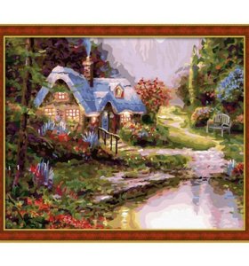 nature landscape diy oil painting by numbers oil painting on canvas
