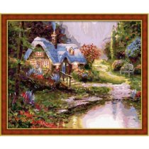 nature landscape diy oil painting by numbers oil painting on canvas