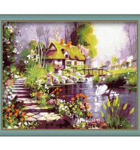 landscape hot selling canvas oil painting wholesales diy painting painti by number