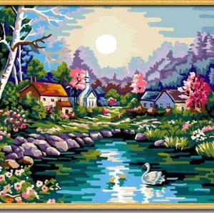 oil painting beginner kit landscape painting wholesales diy oil painting with numbers