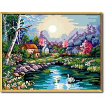 oil painting beginner kit landscape painting wholesales diy oil painting with numbers