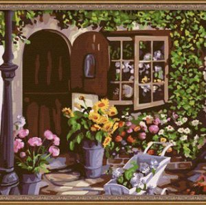 wholesales diy painting with numbers G105 flower shop design jia cai tian yan brand