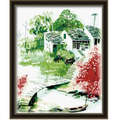 G112 village naturel painting on canvas kit wholesales paint with numbers