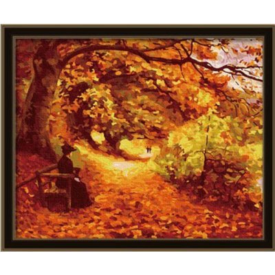 Ventas al por mayor pintura con números G116 otoño solitarios diseño pintura en la lona
