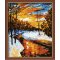 wholesales diy painting with numbers G129 winter landscape canvas painting jia cai tian yan