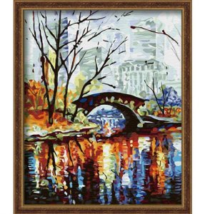 abstract landscape painting on canvas , paint by numbers wholesales diy paint
