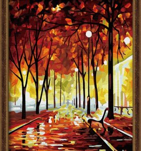 G127 yiwu factory canvas oil painting abstract lonely painting by numbers