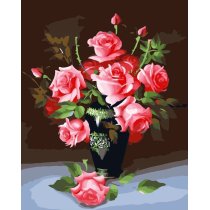 wholesales flower picture painting on canvas paint by numbers