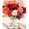 G139 rose flower painting acrylic painting on canvas wholesales paint with numbers