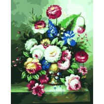 wholesales diy oil paint by numbers G138 abstract flower design