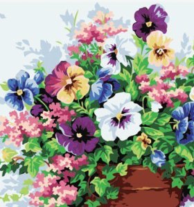 Ventas al por mayor de diy pintura al óleo con números de la nueva flor caliente venta del regalo del arte