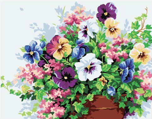 wholesales diy oil painting with numbers new flower hot selling craft gift