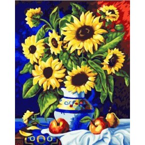 Pintura del girasol en la lona by nuymbers ventas al por mayor diy pintura