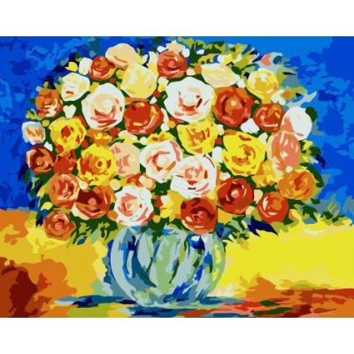 wholesales diy painting with numbers flower design with vase jia cai tian yan paint boy brand