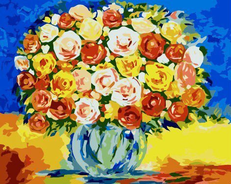 wholesales diy painting with numbers flower design with vase jia cai tian yan paint boy brand
