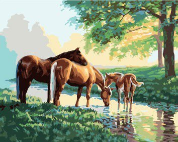 wholesales diy oil painting by numbers horse design digital painting ,canvas painting