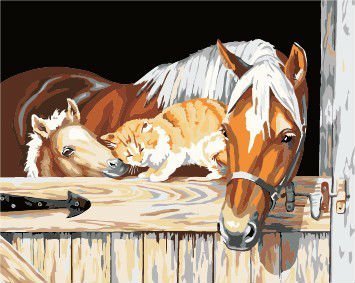 wholesales horse design picture canvas oil painting yiwu factory paint by numbers