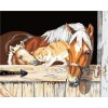wholesales horse design picture canvas oil painting yiwu factory paint by numbers