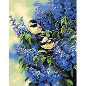Großhandel diy Ölgemälde mit Zahlen 40*50cm Vogel-und blumenbild streichend