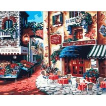 G171 town early morning design oil painting on canvas paint by numbers hot selling paintings