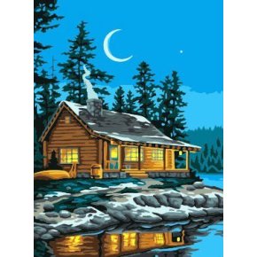 G185 Nacht-Landschaft acryl-malerei auf leinwand großhandel malen nach zahlen