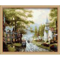 Paintboy diy pintura de aceite por números pintura al óleo del paisaje