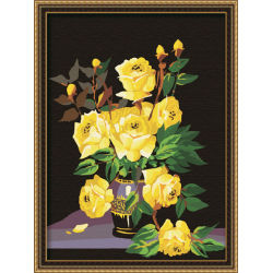Flor pintura al óleo por números - del medio ambiente de acrílico pintura - G068