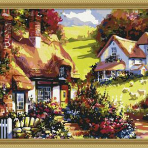 landscape diy oil paint by numbers - acrylic paint new absract painting- paint boy 40*50cm