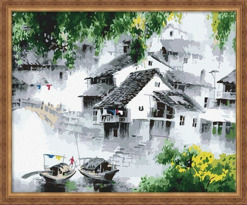 landscape acrylic painting by numbers - paint boy 40*50cm-yiwu factory wholesales