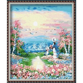 Diy malen mit Zahlen- en71-3- astmd- 4236 Landschaft acrylfarbe- Lack Junge 40*50cm g118