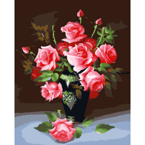 Diy malen mit zahlen- DIY acrylfarbe- Lack Junge 40*50cm g137 blumen-design