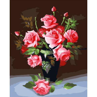 Diy pintura con números - bricolaje de acrílico pintura - pintura 40 * 50 cm G137 diseño de la flor