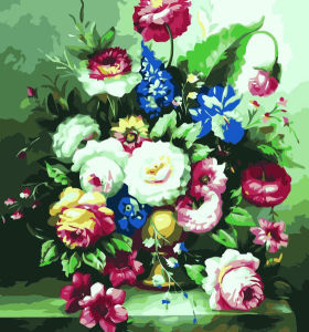 Nueva flor paintboy pintura con números - del medio ambiente de acrílico pintura - llegar a 40 * 50 cm G138