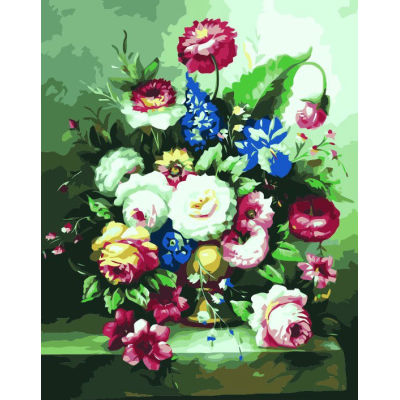 new flower paintboy painting with numbers - environmental acrylic paint - REACH 40*50cm G138