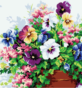 Pintura con números - foto de la flor de acrílico pintura - pintura 40 * 50 cm G143
