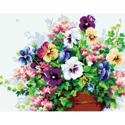 Farbe mit Zahlen- blume foto acrylfarbe- Lack Junge 40*50cm g143
