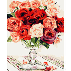 Diy malen mit Zahlen- en71-3- astmd- 4236 blume bild acrylfarbe- Lack Junge 40*50cm g139