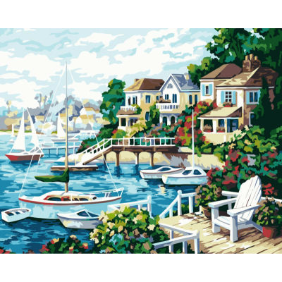 seascape diy oil painting by numbers - EN71-3 - ASTMD-4236 acrylic paint - paint boy 40*50cm
